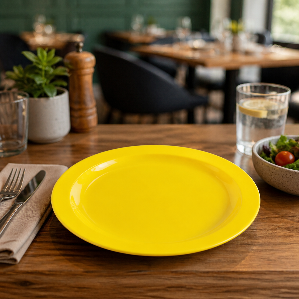 Shatterproof Polypropylene Plates 174mm Ceramic for Schools & Play Centres (Pack of 12)