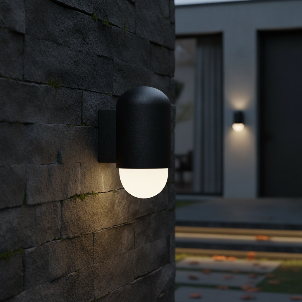Aluminium Black Wall Light for Outdoor Illumination