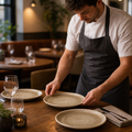 Organic Round Plates 210mm Porcelain for Restaurants & Pubs (Pack of 12)