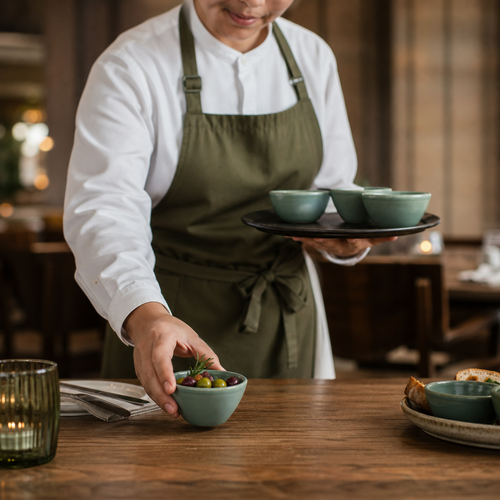 Andorra Dip Pots 60ml Green Porcelain for Casual Dining (Pack of 12)