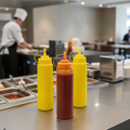 Polyethylene Yellow Squeeze Sauce Bottle 24oz for Self-Service Dining