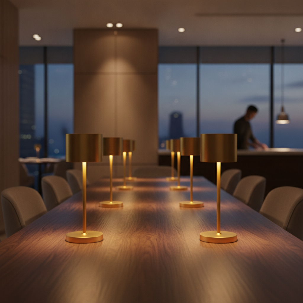Aluminium Alloy LED Cordless Table Lamp 260mm for Hospitality Spaces (Pack of 6)