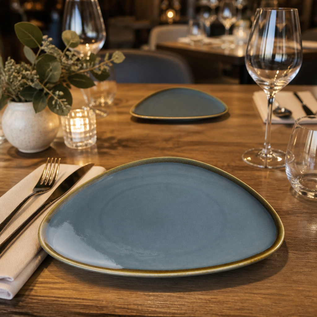 Triangular Side Plates 165mm Porcelain for Stylish Table Settings (Pack of 6)