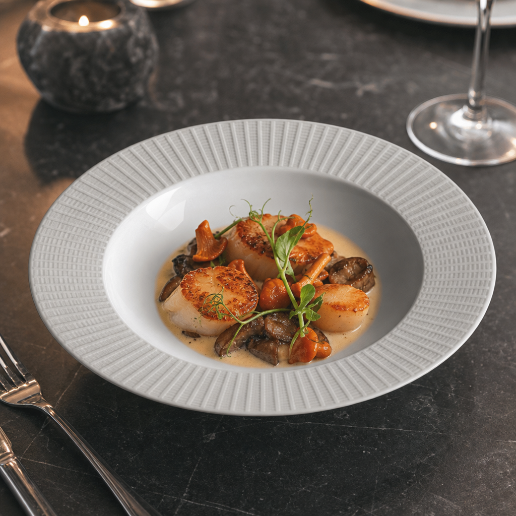 Steelite Willow Mid-Rimmed Bowls 240mm for Fine Dining - Pack of 24
