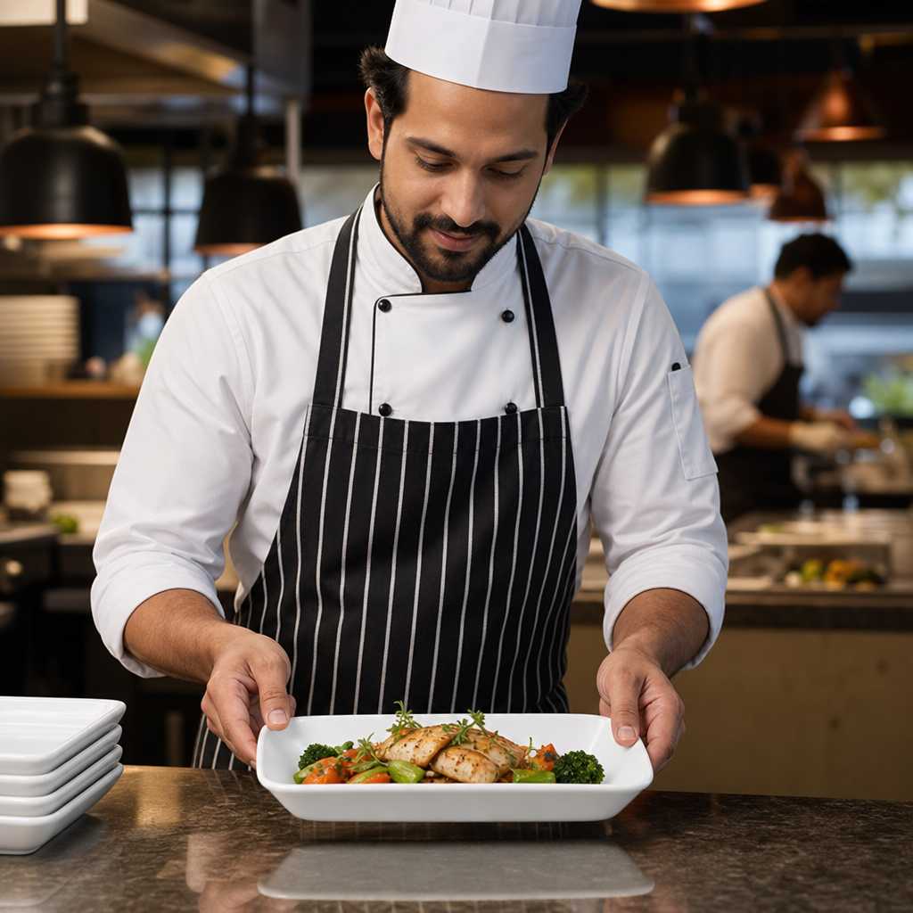 Deep Trays 260x150mm Vitrified Ceramic for Catering (Pack of 6)
