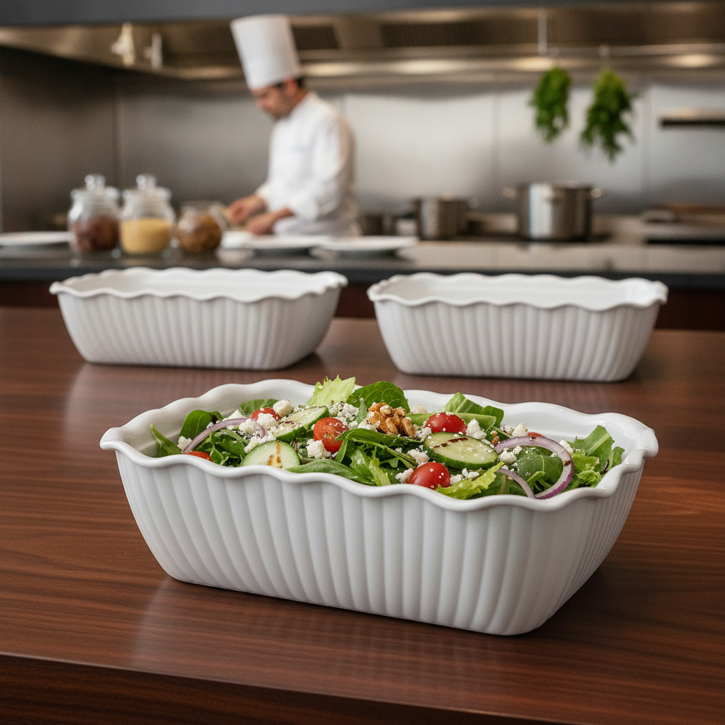 SAN Medium Salad Crock 2L for Food Display & Service