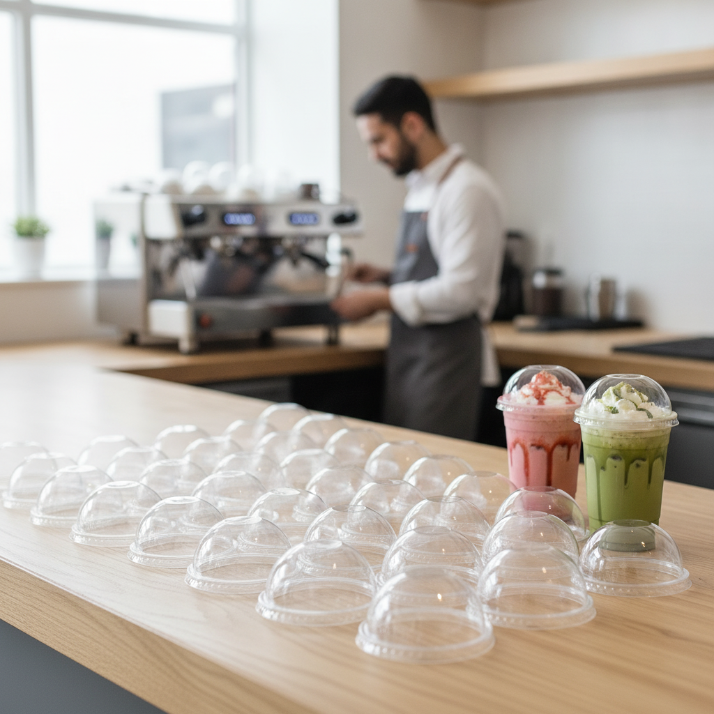 Clear PLA Domed Lids for Cold Desserts & Drinks (Pack of 1000)
