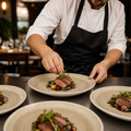 Coupe Plates Taupe Porcelain for Dining Experiences (Pack of 12)