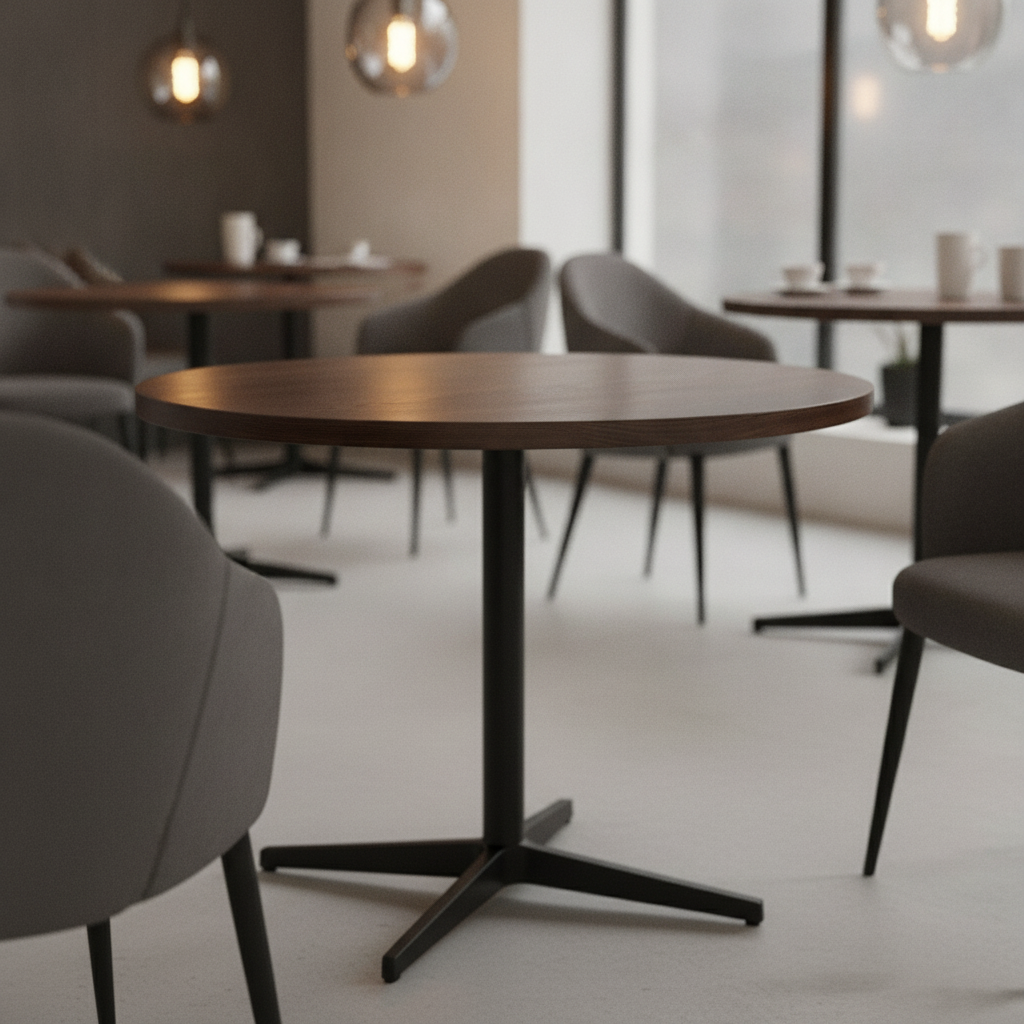 Solid Timber Round Table Top 750mm for Commercial Use