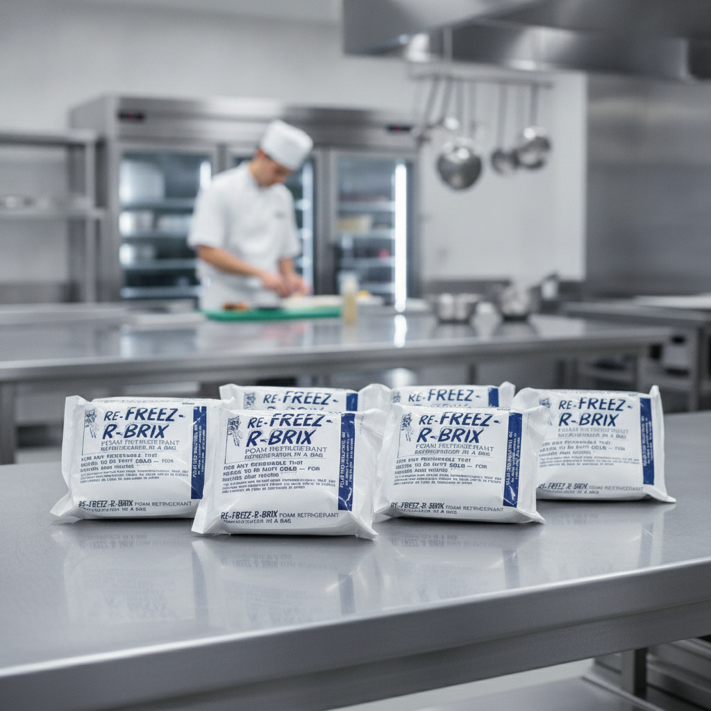 Refreezable Ice Packs 230x165mm for Keeping Condiments Cold (Pack of 6)