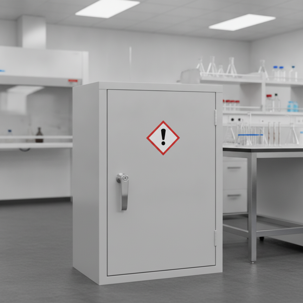 Steel COSHH Cabinet 10L for Safe Chemical Storage