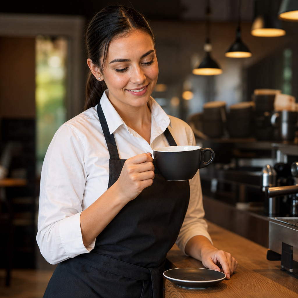 Porcelain Ash Cappuccino Cups 12oz for Stylish Cafés (Pack of 6)