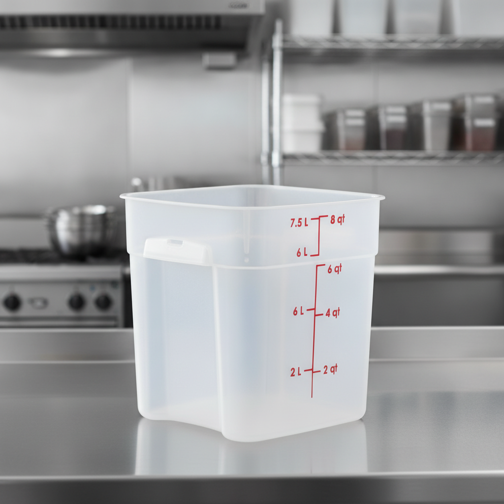 Polypropylene CamSquare Container 7.6L for Commercial Kitchens