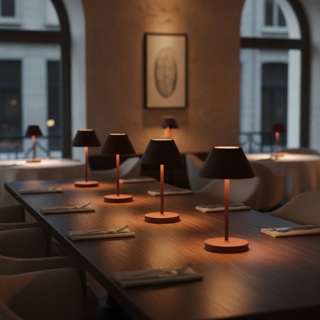 Iron Cordless Table Lamps Cocoa 112mm for Elegant Ambience (Pack of 6)