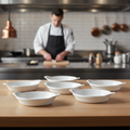 Porcelain Round Eared Shirred Egg Dishes 150mm for Catering (Pack of 6)