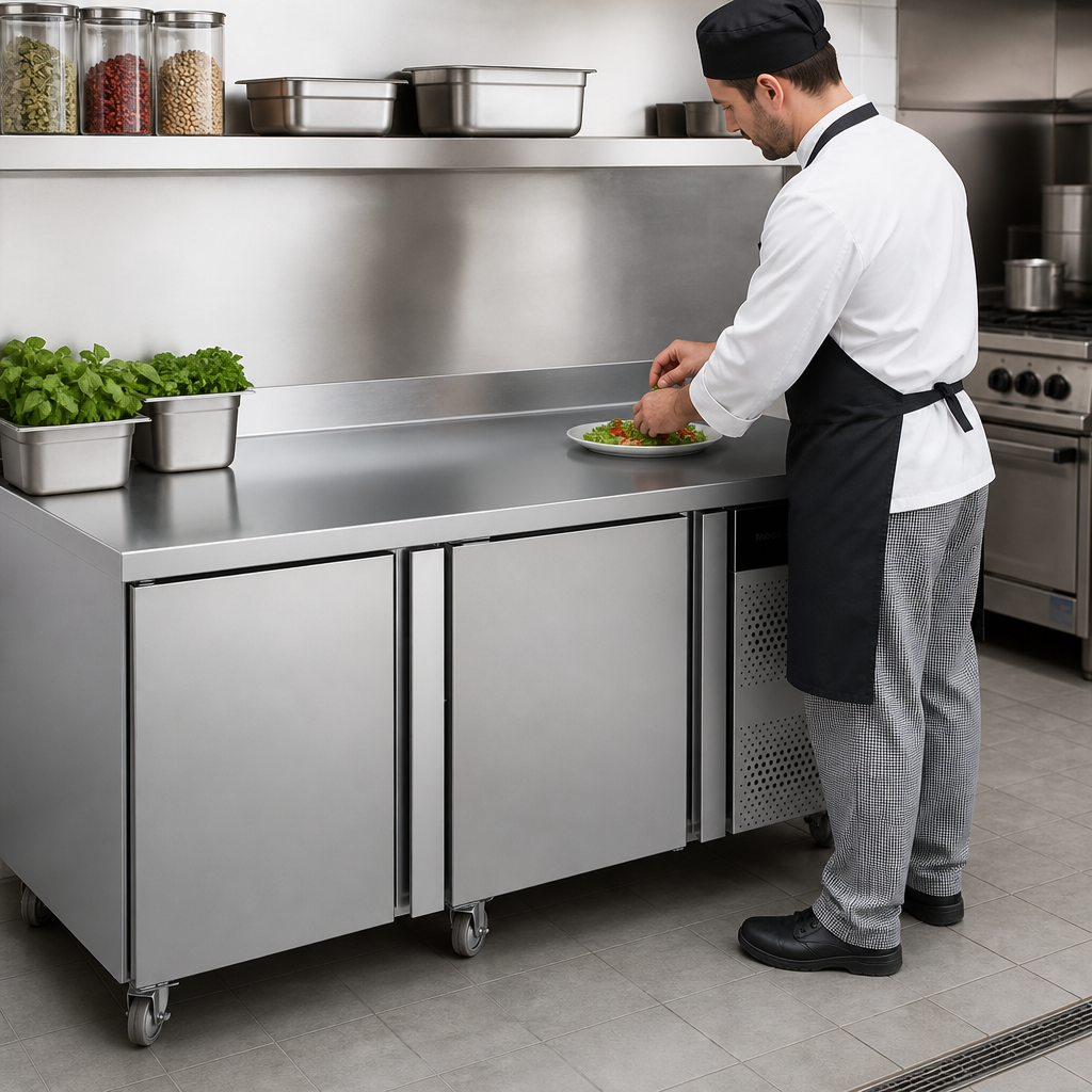Gastronorm Counter Freezer - Silver - Stainless Steel - Commercial