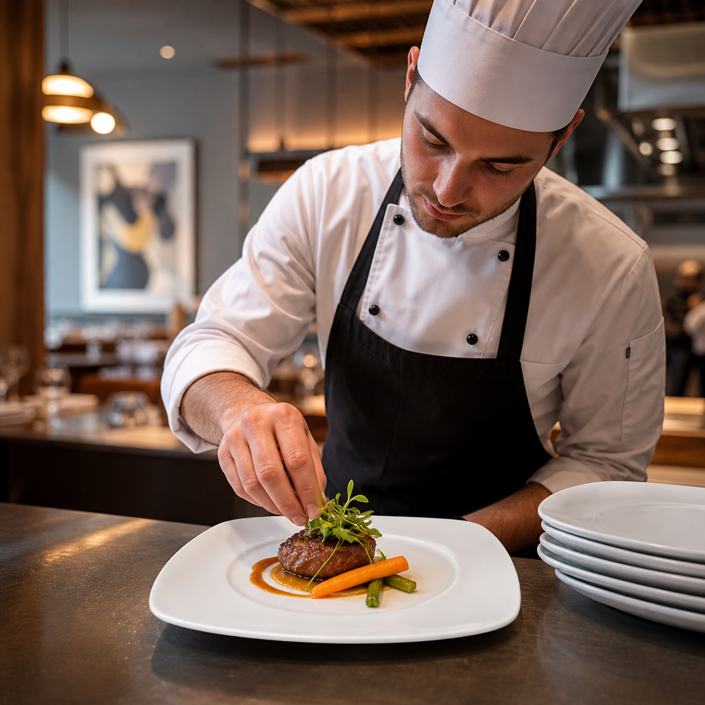 Large Square Plates 300mm Porcelain for Restaurants (Pack of 6)