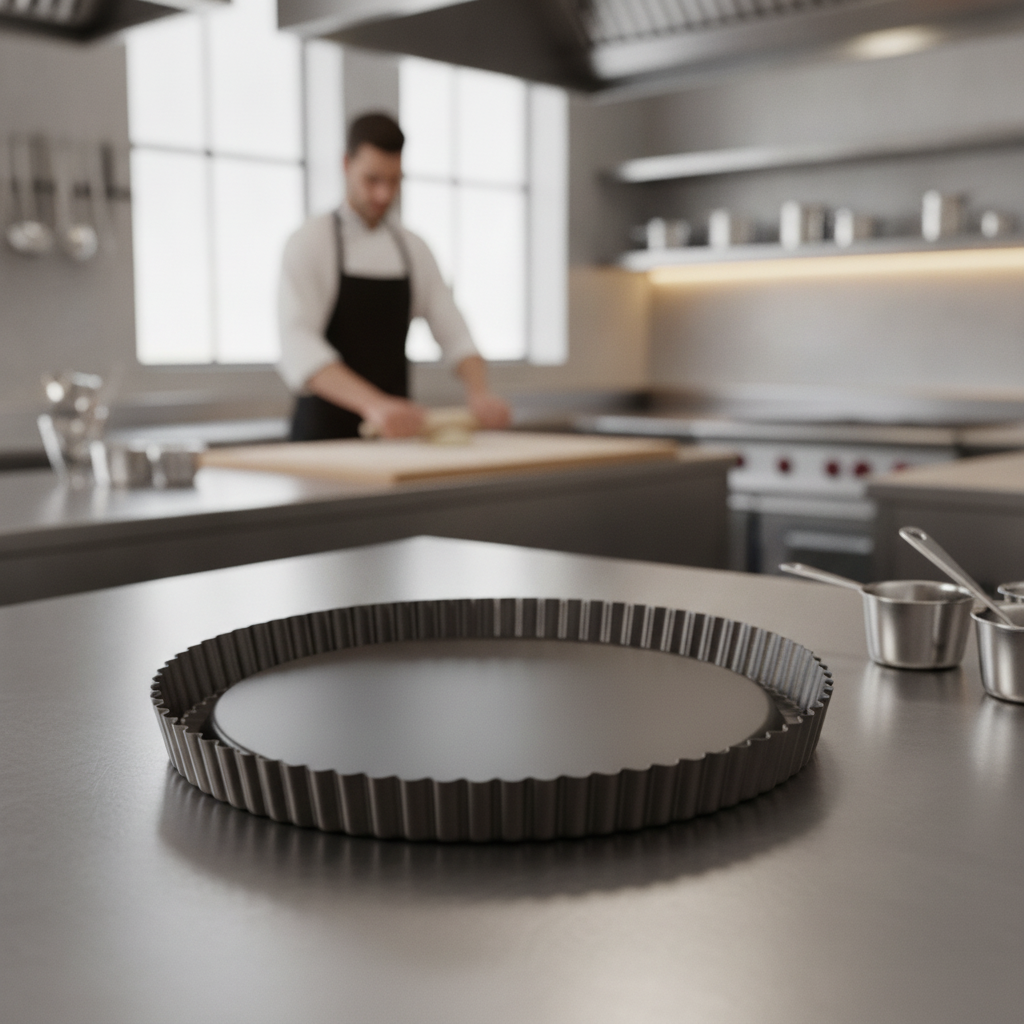 Exopan Non-Stick Flan Tin 250mm for Baking Desserts
