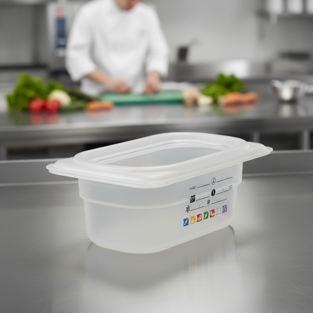 Polypropylene Food Storage Container 1/9 GN 65mm for Professional Kitchens