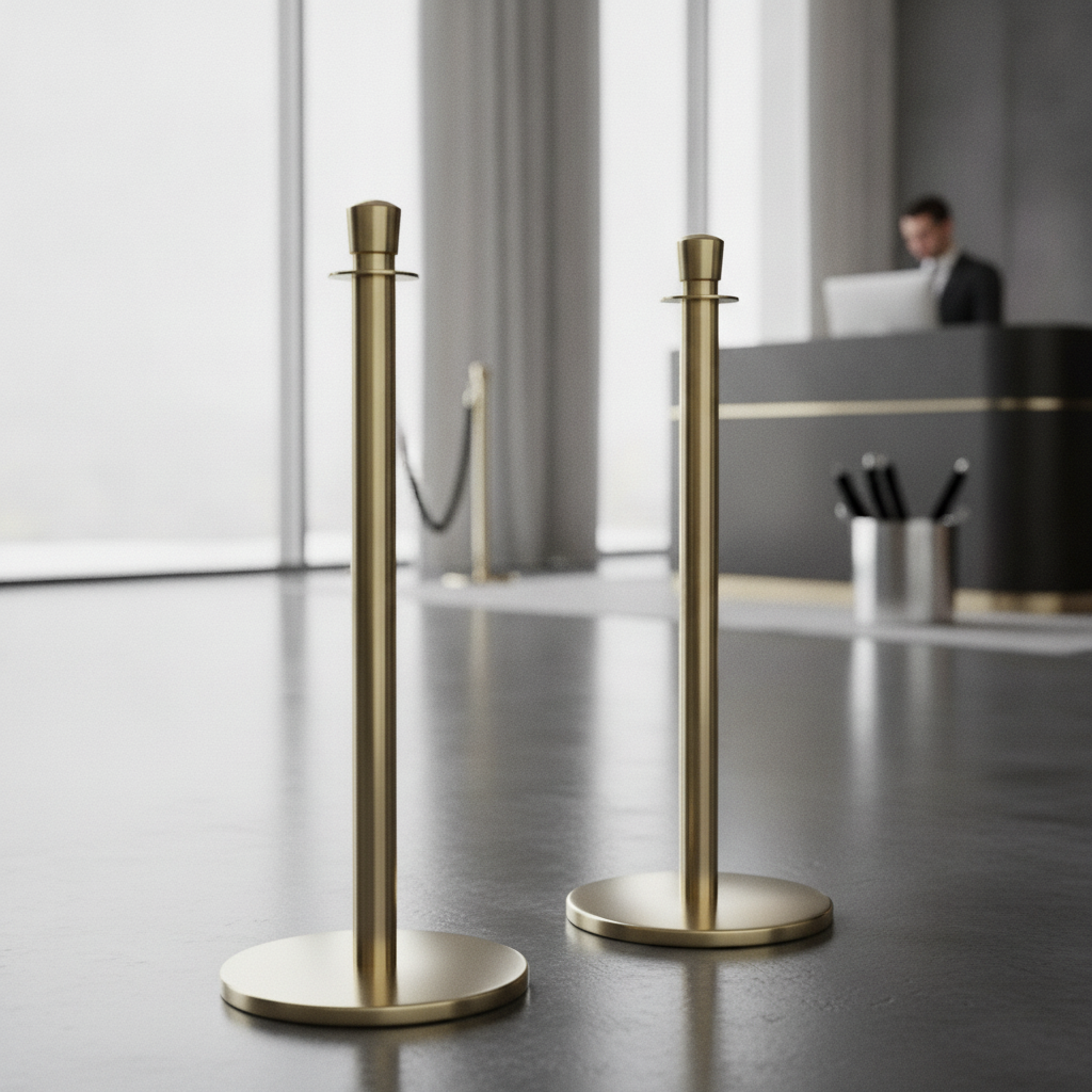 Stainless Steel Barrier Posts 915mm for Commercial Use (Pack of 2)