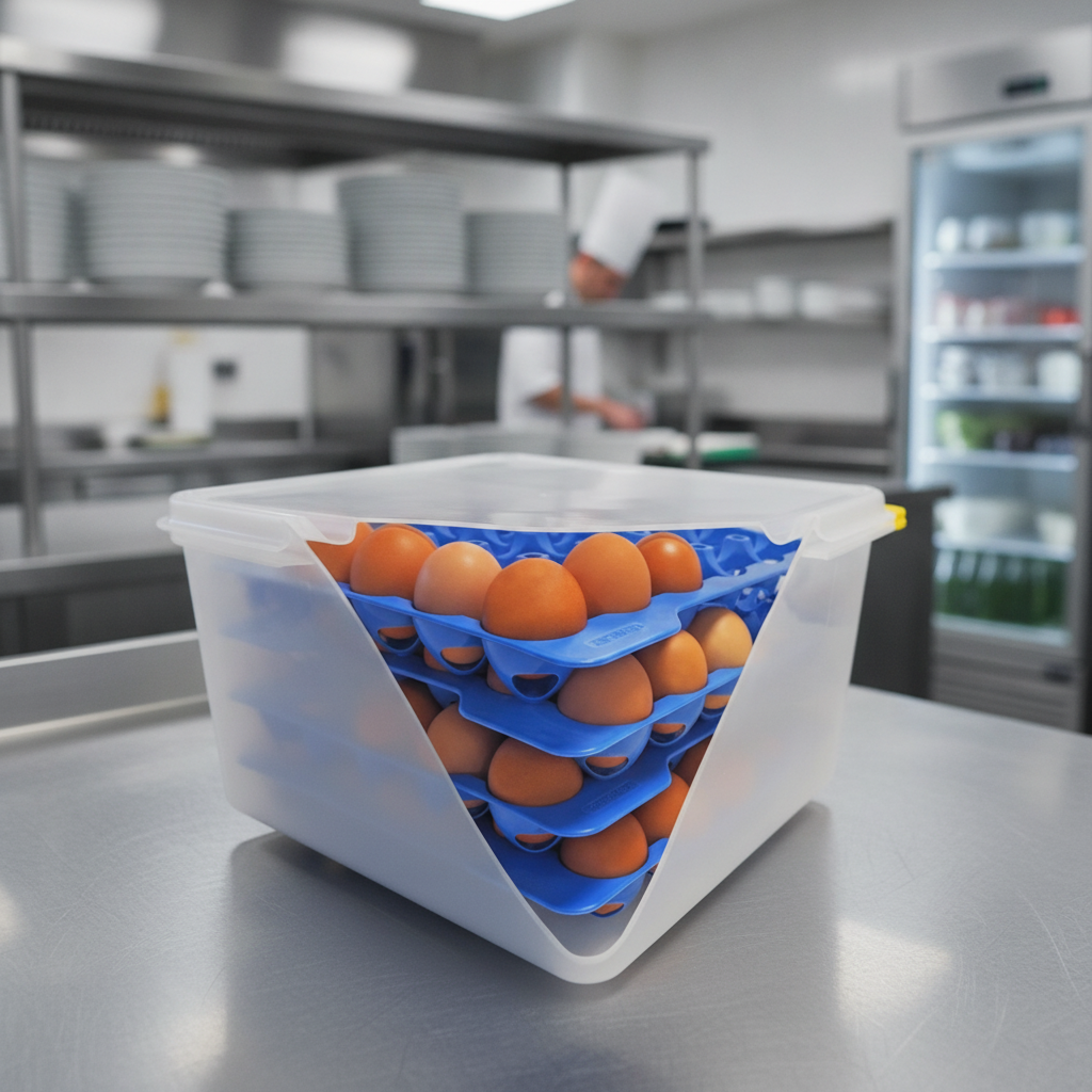 Polypropylene Airtight Container with Egg Trays for Food Storage