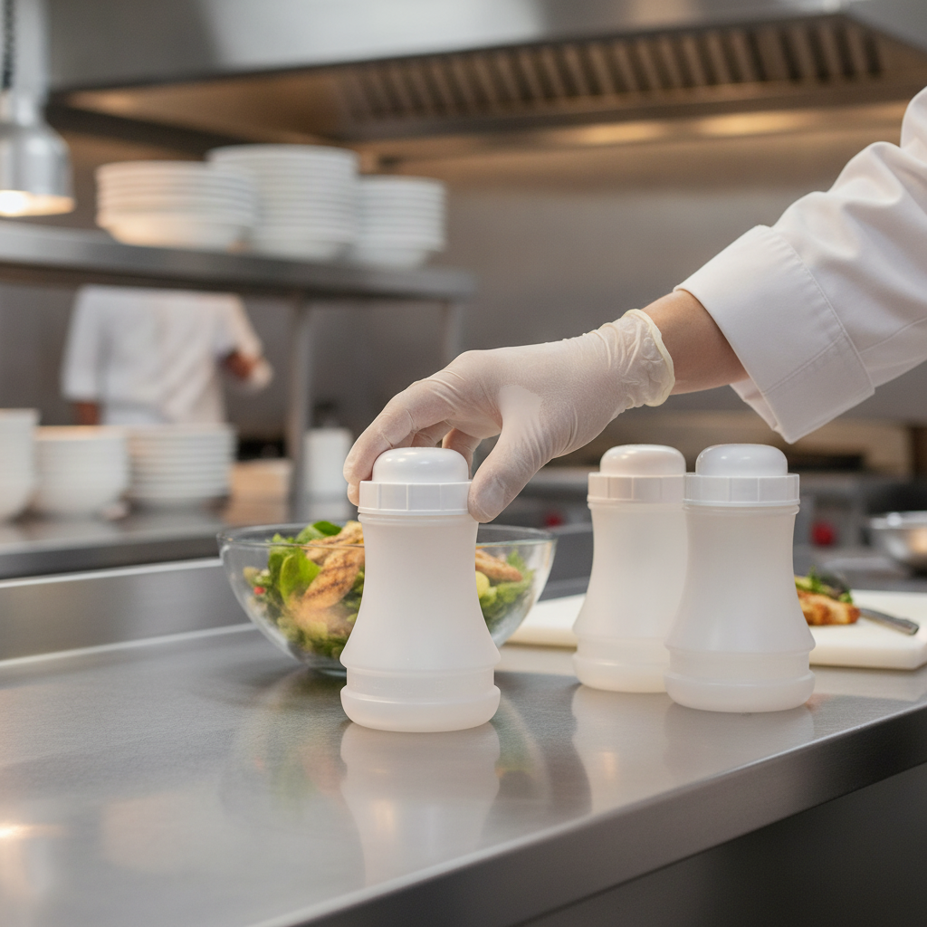 Plastic Salt Shaker with Large Capacity 75mm for Restaurant Kitchens