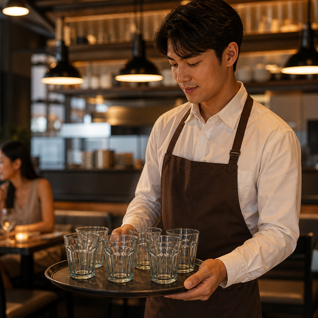Recycled Glass Tumblers 220ml for Bar and Restaurant Use (Pack of 6)