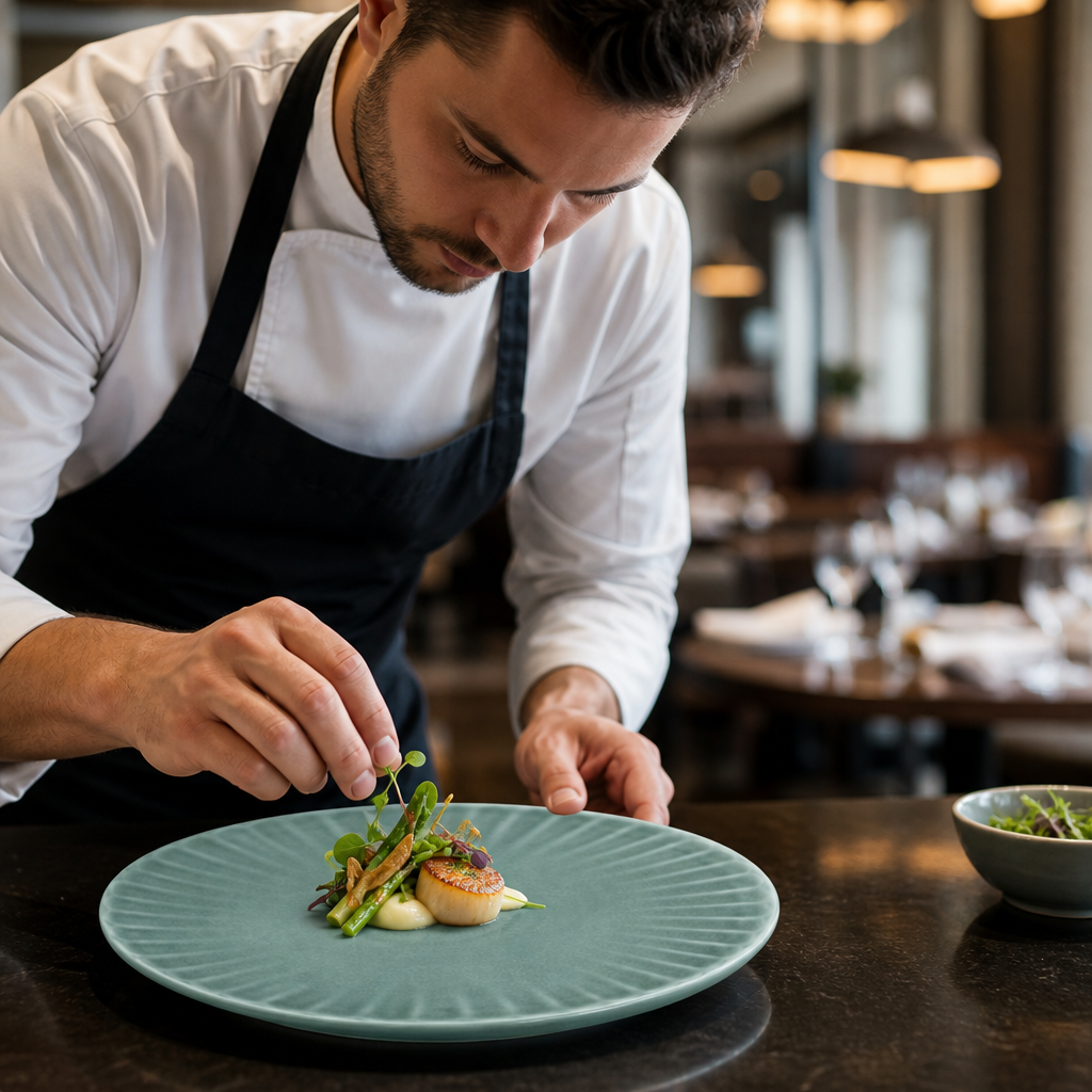 Plates 205mm Porcelain for Creative Chefs (Pack of 6)