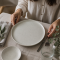 Porcelain Chia Plates in Sand 270mm for Stylish Table Settings