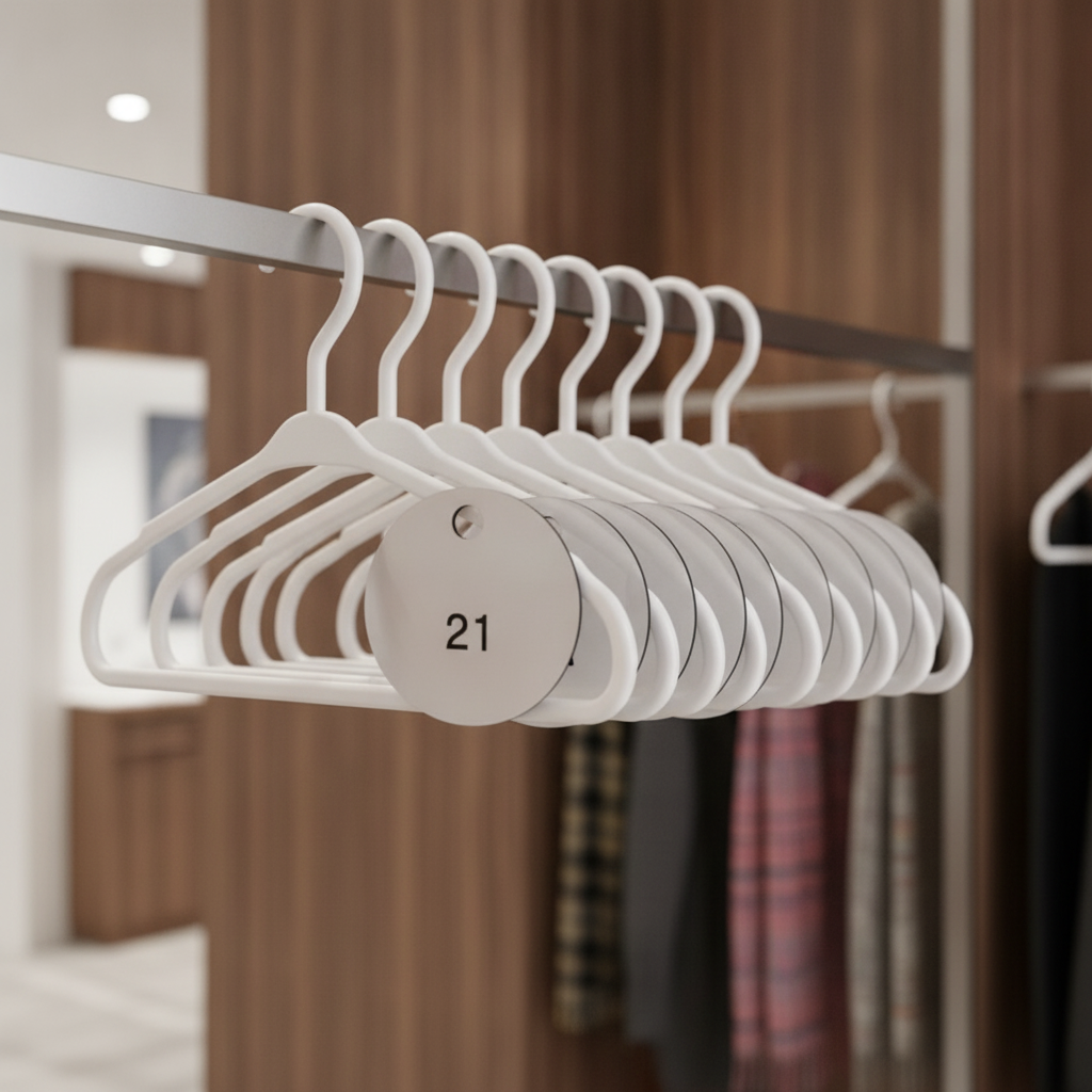 Polypropylene Numbered Cloakroom Hangers for Attended Cloakrooms (Pack of 33)