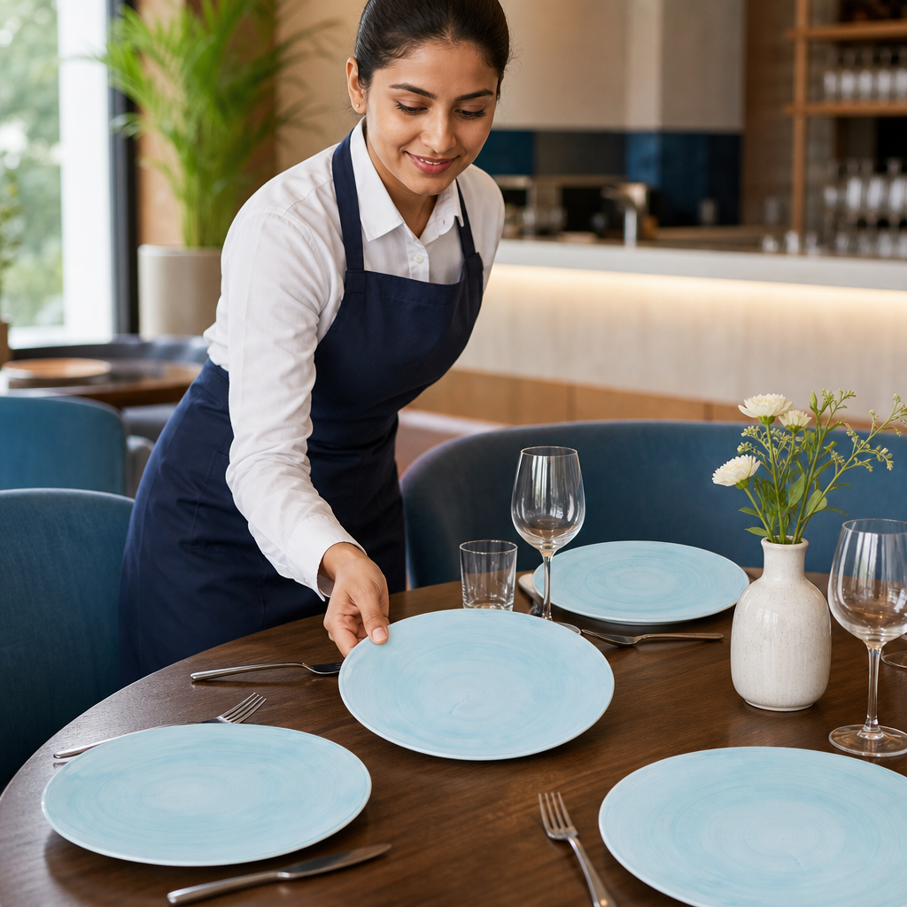 Plates 265mm Vitrified Ceramic for Dining Tables (Pack of 12)