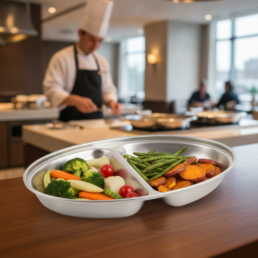 Stainless Steel Oval Vegetable Dish 200mm for Buffets