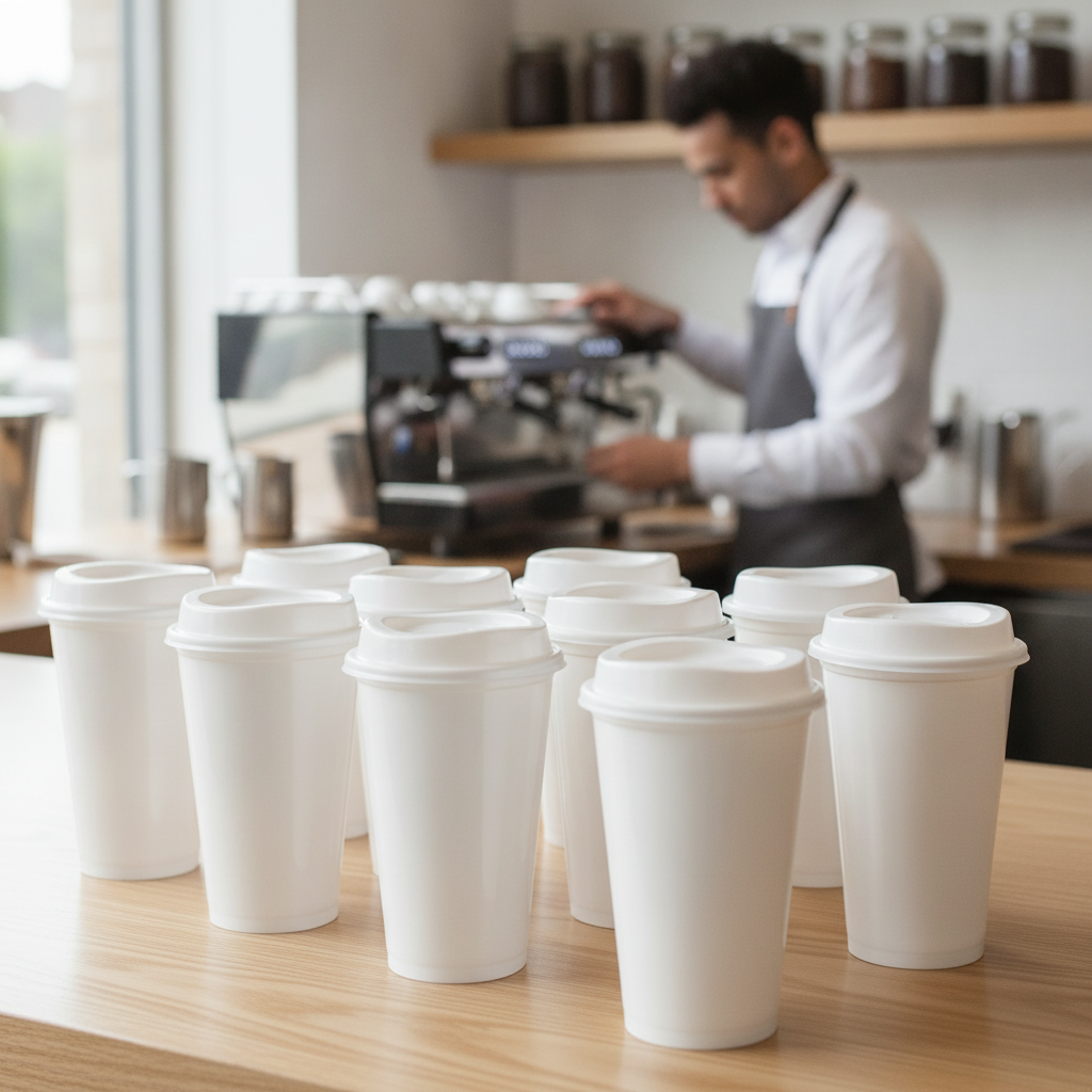 Polypropylene Reusable Coffee Cups 16oz for Events (Pack of 25)
