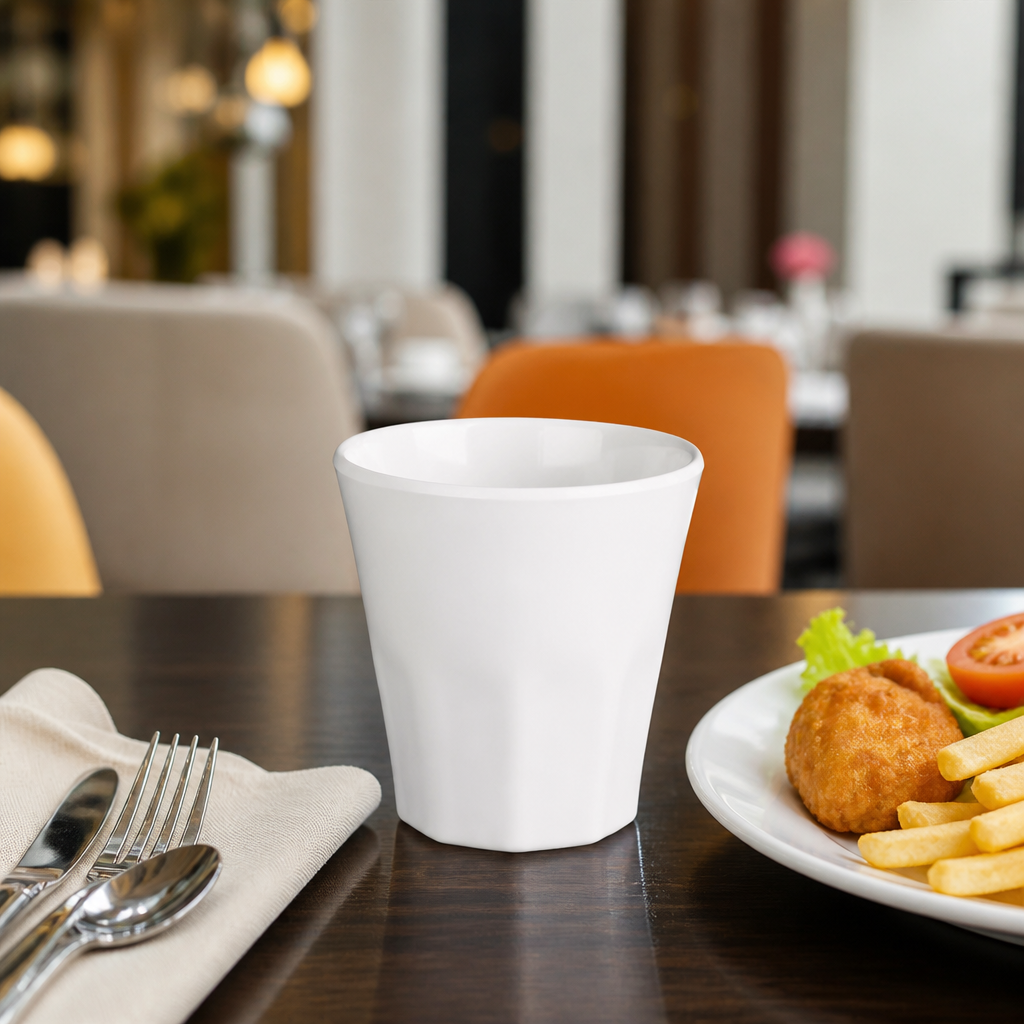 Melamine White Tumblers 290ml for Kids Parties (Pack of 6)