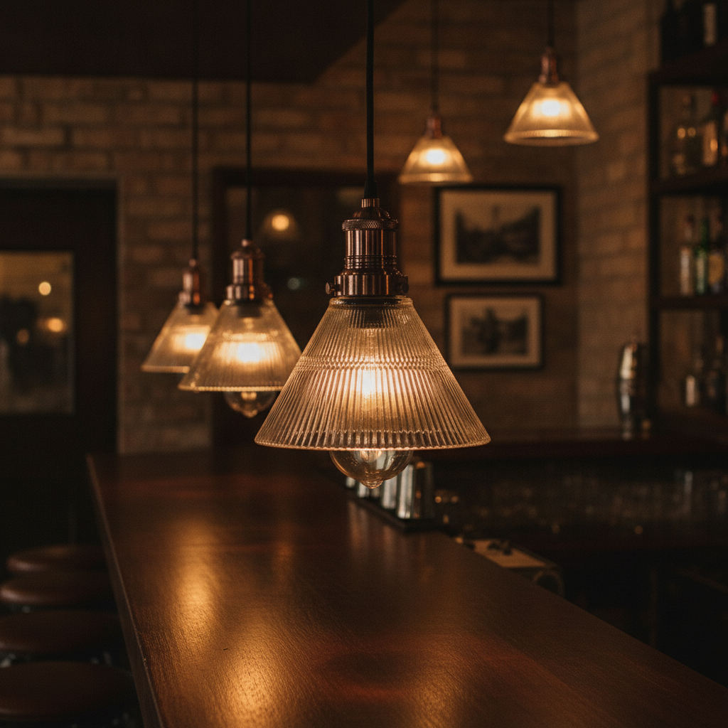 Glass Funnel Pendant Light 180mm for Retro Interiors