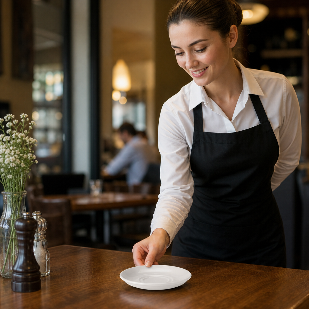 Double Well Saucers 150mm Porcelain for Catering Environments (Pack of 24)