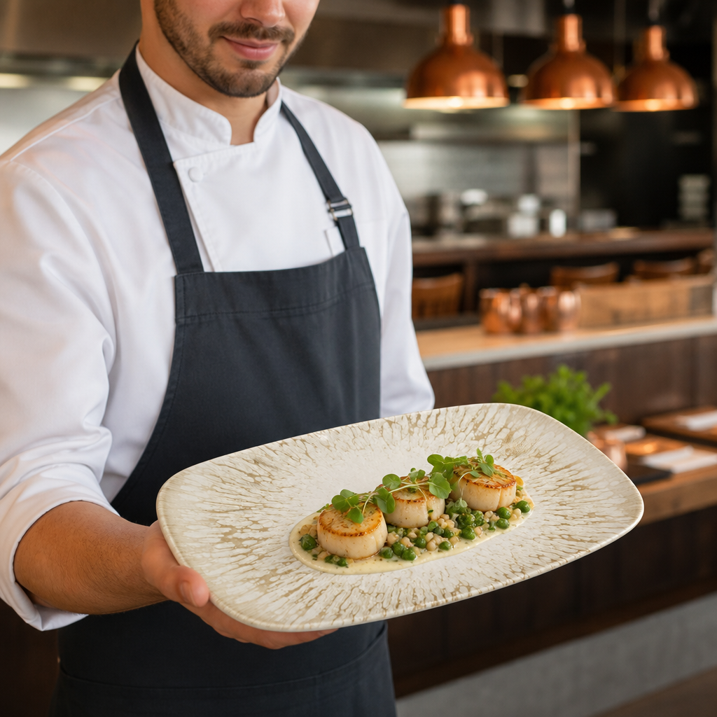 Oblong Platters 355x189mm Natural Vitrified Ceramic for Hospitality (Pack of 6)