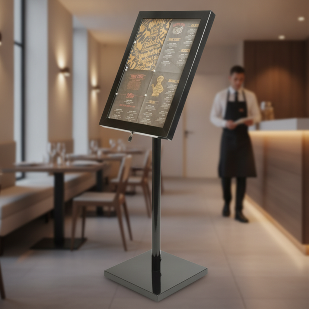 Steel LED Display Stand for Outdoor Use