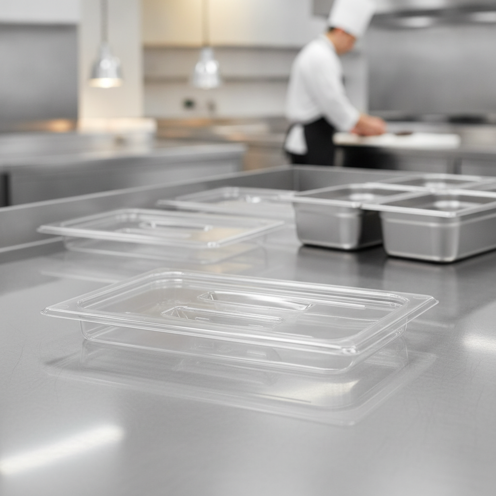 Copolymer Gastronorm Food Tray Lid with Handle for Commercial Kitchens