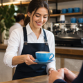 Stoneware Cappuccino Cups Blue 340ml for Cafés & Restaurants (Pack of 12)