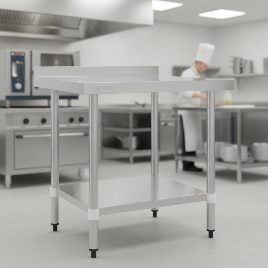 430 Stainless Steel Prep Table 600mm for Kitchen Use
