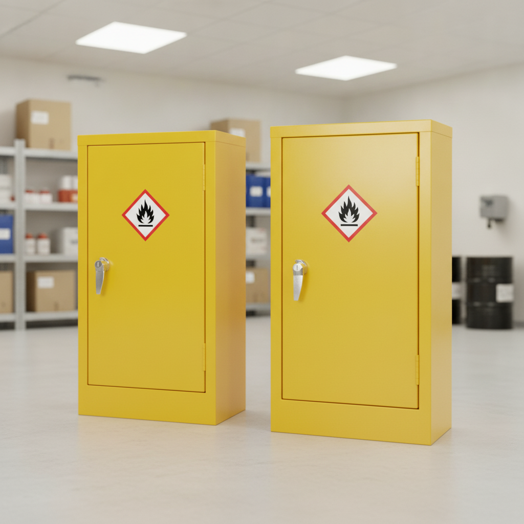 Steel Hazardous Substance Cabinet 10L for Safe Chemical Storage (Set of 2)
