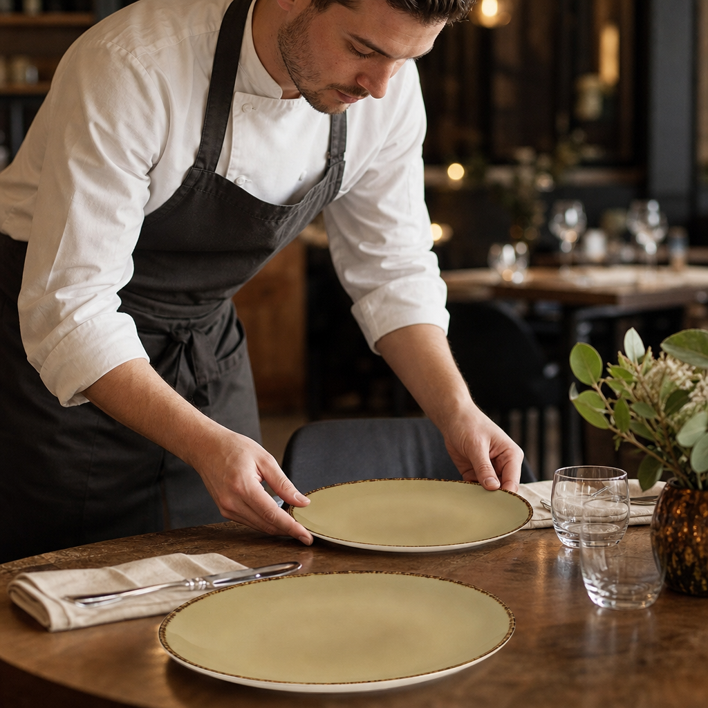 Plates 305mm Porcelain for Dining Tables (Pack of 12)
