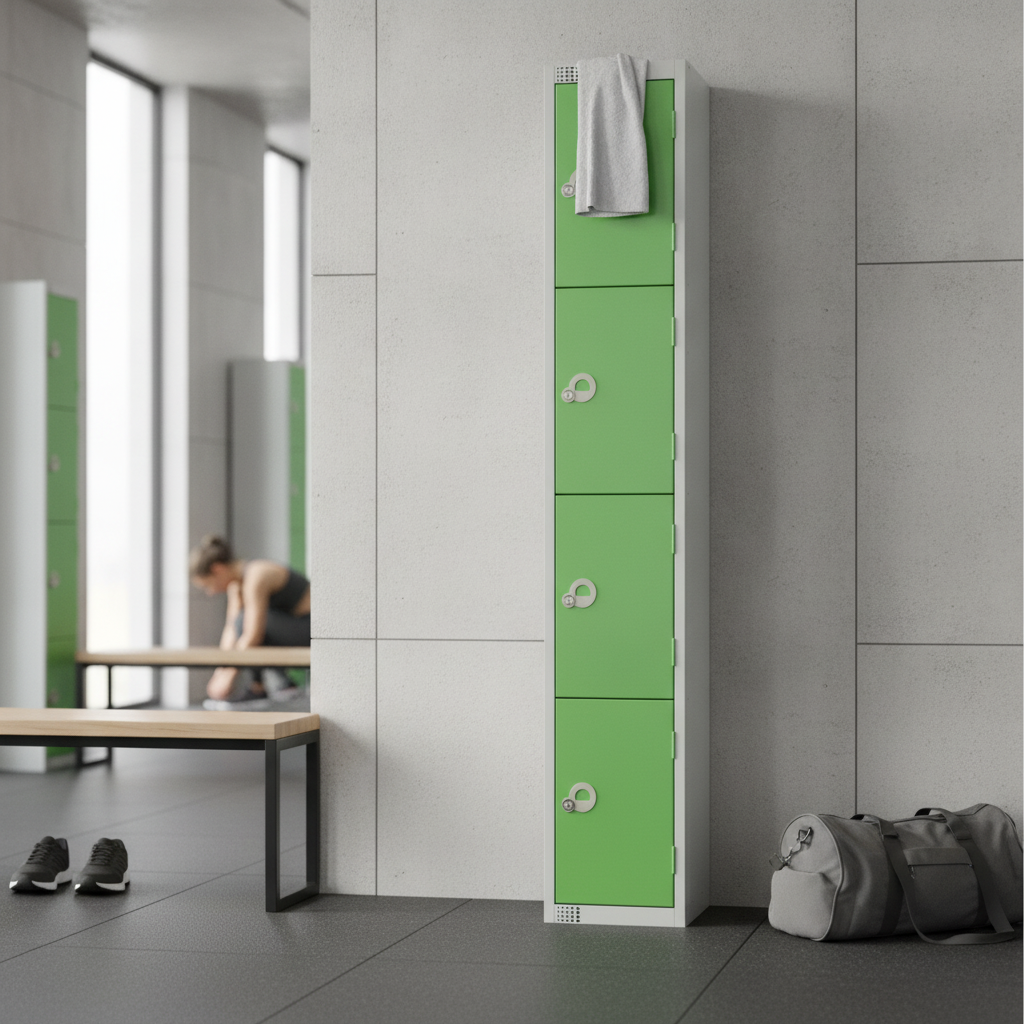 Powder Coated Steel Green Lockers 450mm Deep for Secure Storage