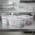 Polypropylene Food Storage Box 28L for Professional Kitchens (Pack of 4)
