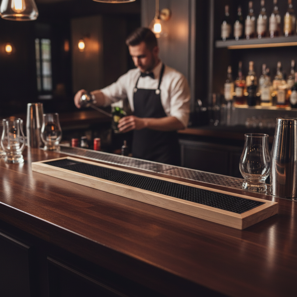 Wood Bar Mat Frame 634x114mm for Traditional Pubs
