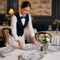 Toile Print Plates 305mm Porcelain for Dining (Pack of 6)