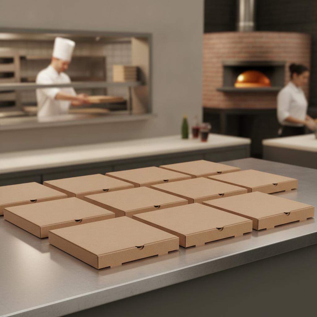 Cardboard Pizza Boxes 12" for Takeaway Services (Pack of 100)