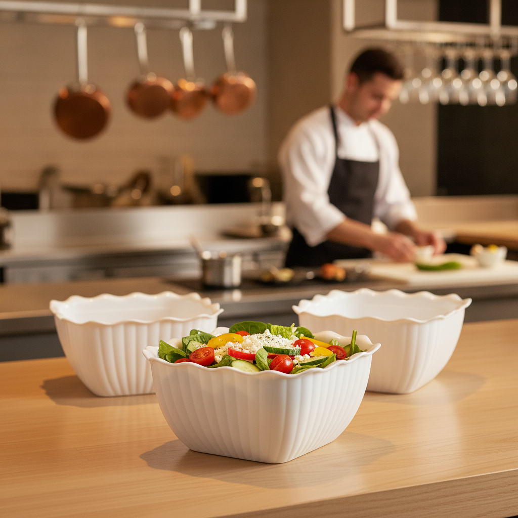 SAN Small Salad Crock 750ml for Food Display