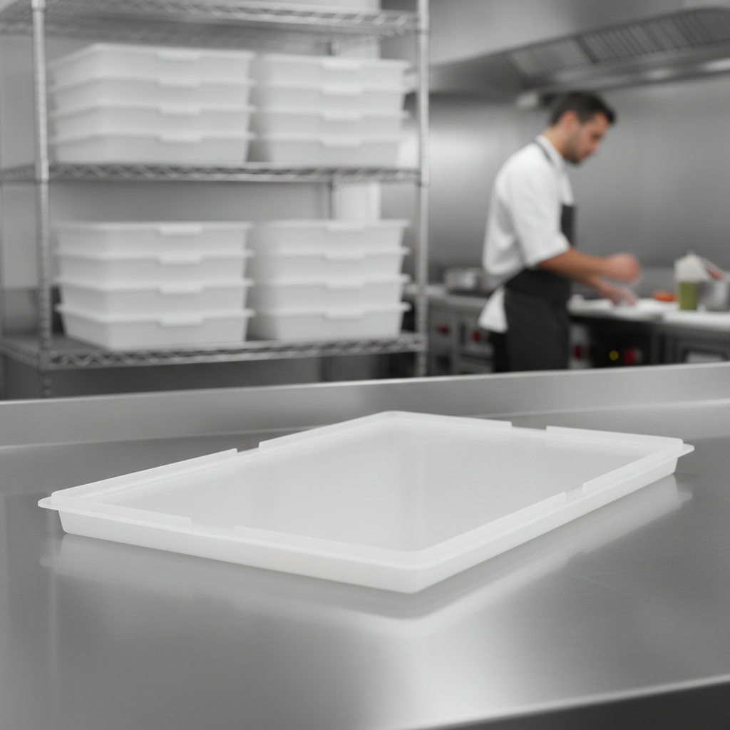 Polyethylene Pizza Dough Box Cover 60 x 40cm for Food Storage